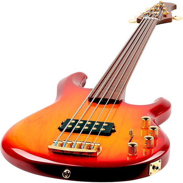 Ernie Ball Music Man StingRay5 Special Fretless 5-String Electric Bass Fuego
