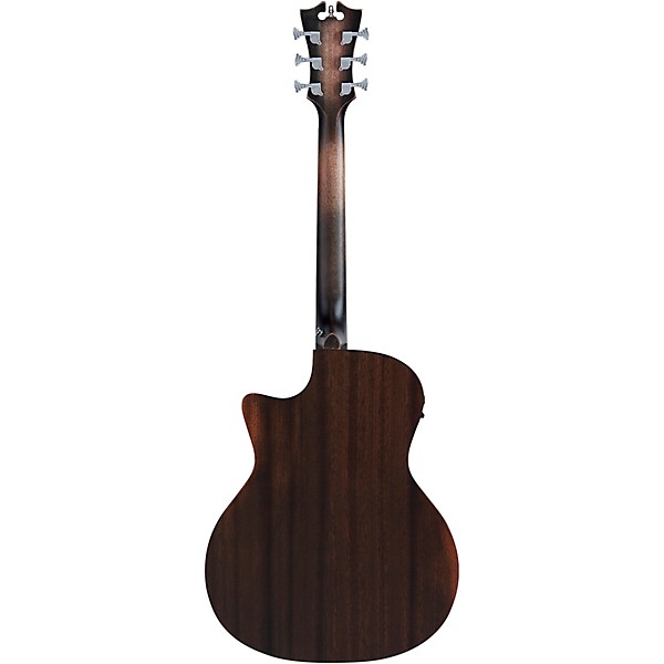 D'Angelico Premier Series Gramercy LS Grand Auditiorium Acoustic-Electric Guitar Aged Trans Black
