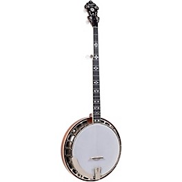 Recording King The Elite Hearts & Flowers Mahogany Resonator Banjo Natural