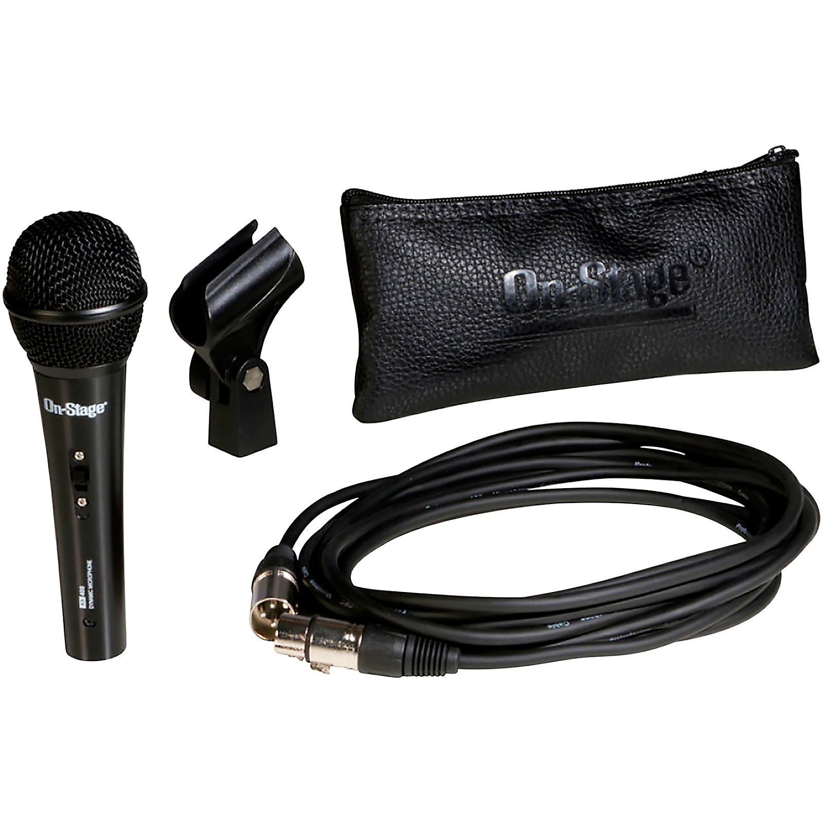 On-Stage AS400V2 Dynamic Handheld Microphone with 20' XLR Cable ...