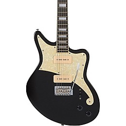 D'Angelico Premier Series Bedford Solidbody Electric Guitar Black Flake
