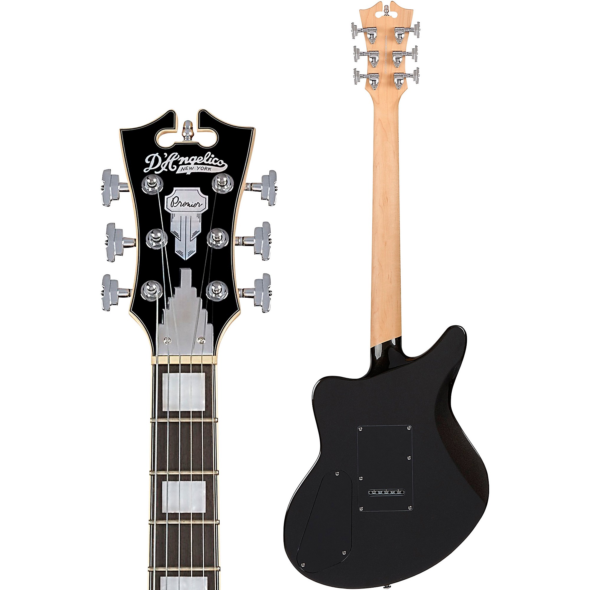 D'Angelico Premier Series Bedford Solidbody Electric Guitar Black