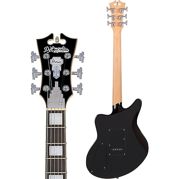 D'Angelico Premier Series Bedford Solidbody Electric Guitar Black Flake