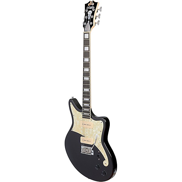 D'Angelico Premier Series Bedford Solidbody Electric Guitar Black Flake