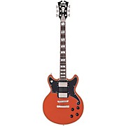 D'angelico Deluxe Brighton Limited-Edition Solid Body Electric Guitar Rust for sale
