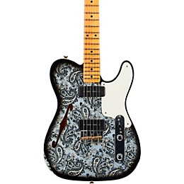Fender Custom Shop Limited-Edition Dual P-90 Telecaster Relic Electric Guitar Black Paisley