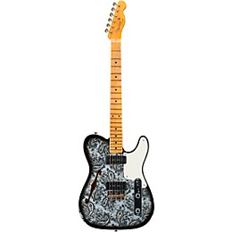 Fender Custom Shop Limited-Edition Dual P-90 Telecaster Relic Electric Guitar Black Paisley