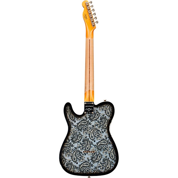 Fender Custom Shop Limited-Edition Dual P-90 Telecaster Relic Electric Guitar Black Paisley
