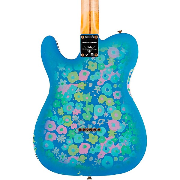 Fender Custom Shop Limited-Edition Dual P-90 Telecaster Relic Electric Guitar Blue Flower