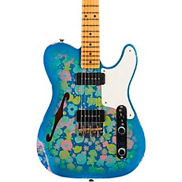 Fender Custom Shop Limited-Edition Dual P-90 Telecaster Relic Electric Guitar Blue Flower