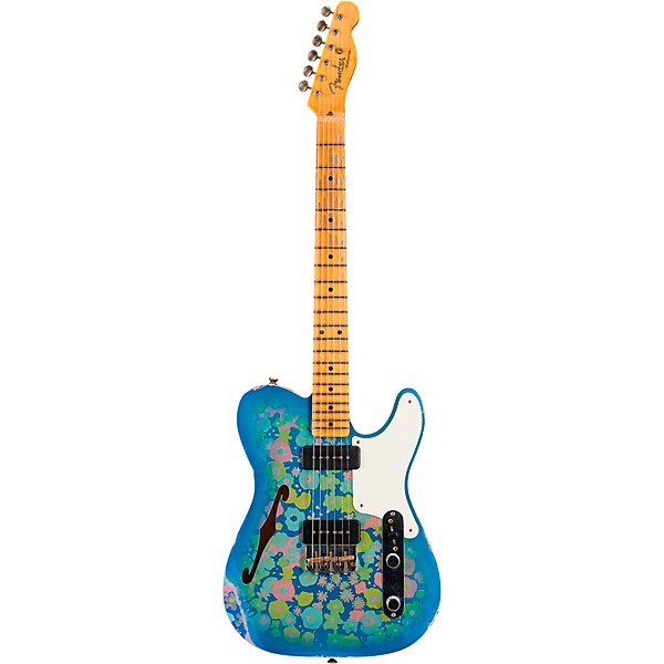 Fender Custom Shop Limited-Edition Dual P-90 Telecaster Relic Electric Guitar Blue Flower