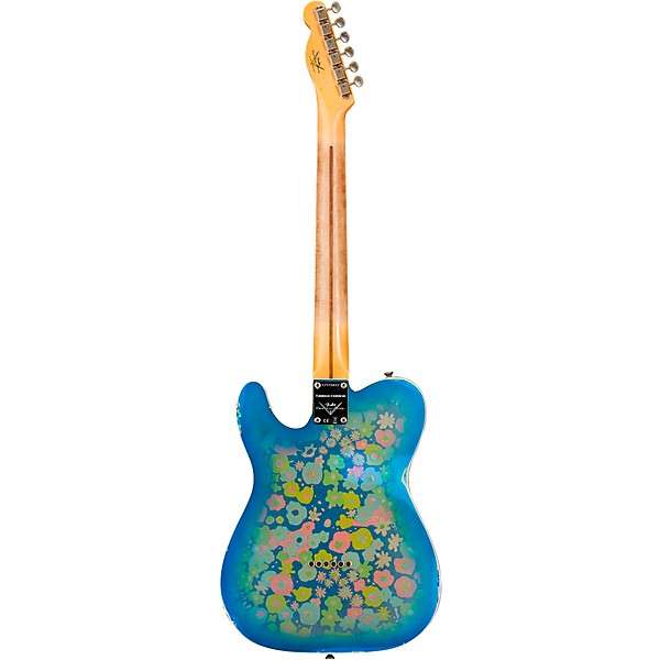 Fender Custom Shop Limited-Edition Dual P-90 Telecaster Relic Electric Guitar Blue Flower