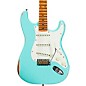Open Box Fender Custom Shop Limited-Edition Fat '50s Stratocaster Relic Electric Guitar Level 2 Super Faded Aged Seafoam Green 194744670169 thumbnail