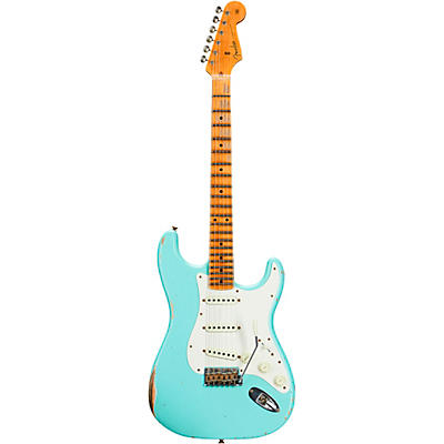 Fender Custom Shop Limited-Edition Fat '50S Stratocaster Relic Electric Guitar Super Faded Aged Seafoam Green for sale