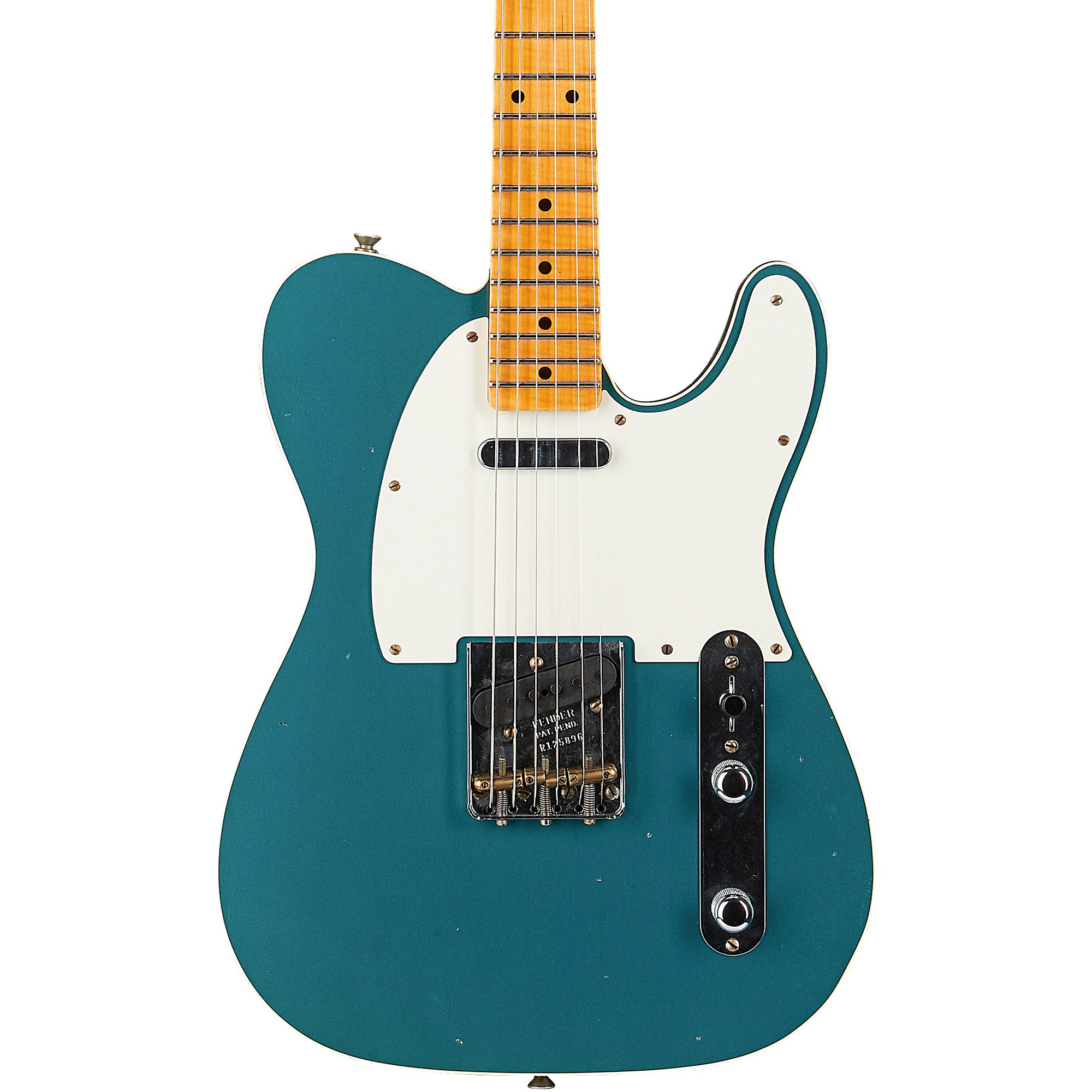 Fender Custom Shop Limited Edition '50s Twisted Telecaster Custom  Journeyman Relic Electric Guitar Aged Ocean Turquoise