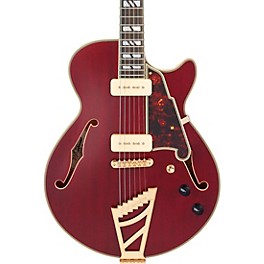 D'Angelico Deluxe Series SS Semi-Hollow Electric ... D'Angelico Deluxe Series SS Semi-Hollow Electric Guitar Satin Trans Wine