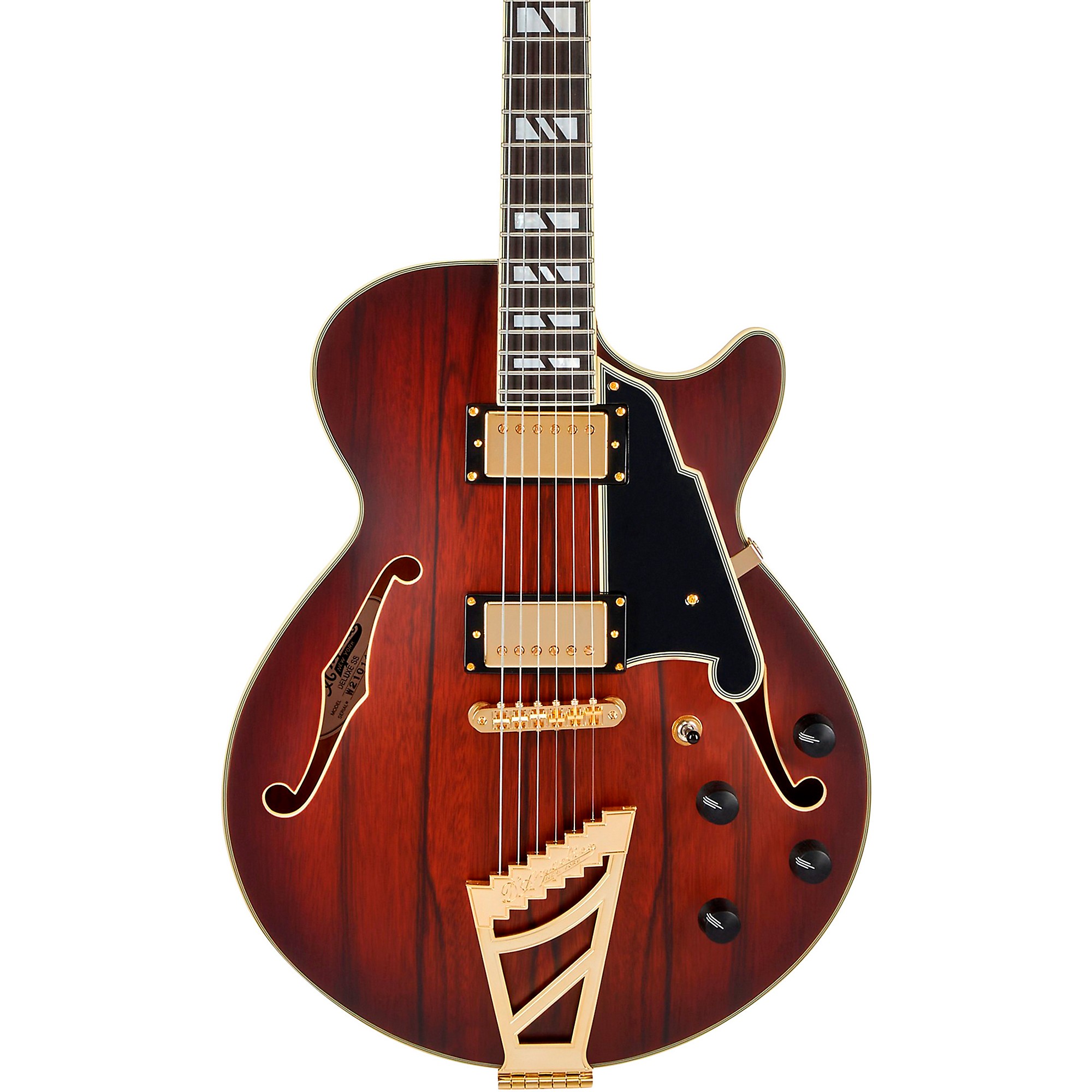 D'Angelico Deluxe Series SS Semi-Hollow Electric Guitar Satin 