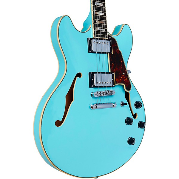 D'Angelico Premier DC Semi-Hollow Electric Guitar Sky Blue