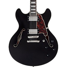 D'Angelico Premier DC Semi-Hollow Electric Guitar Black Flake