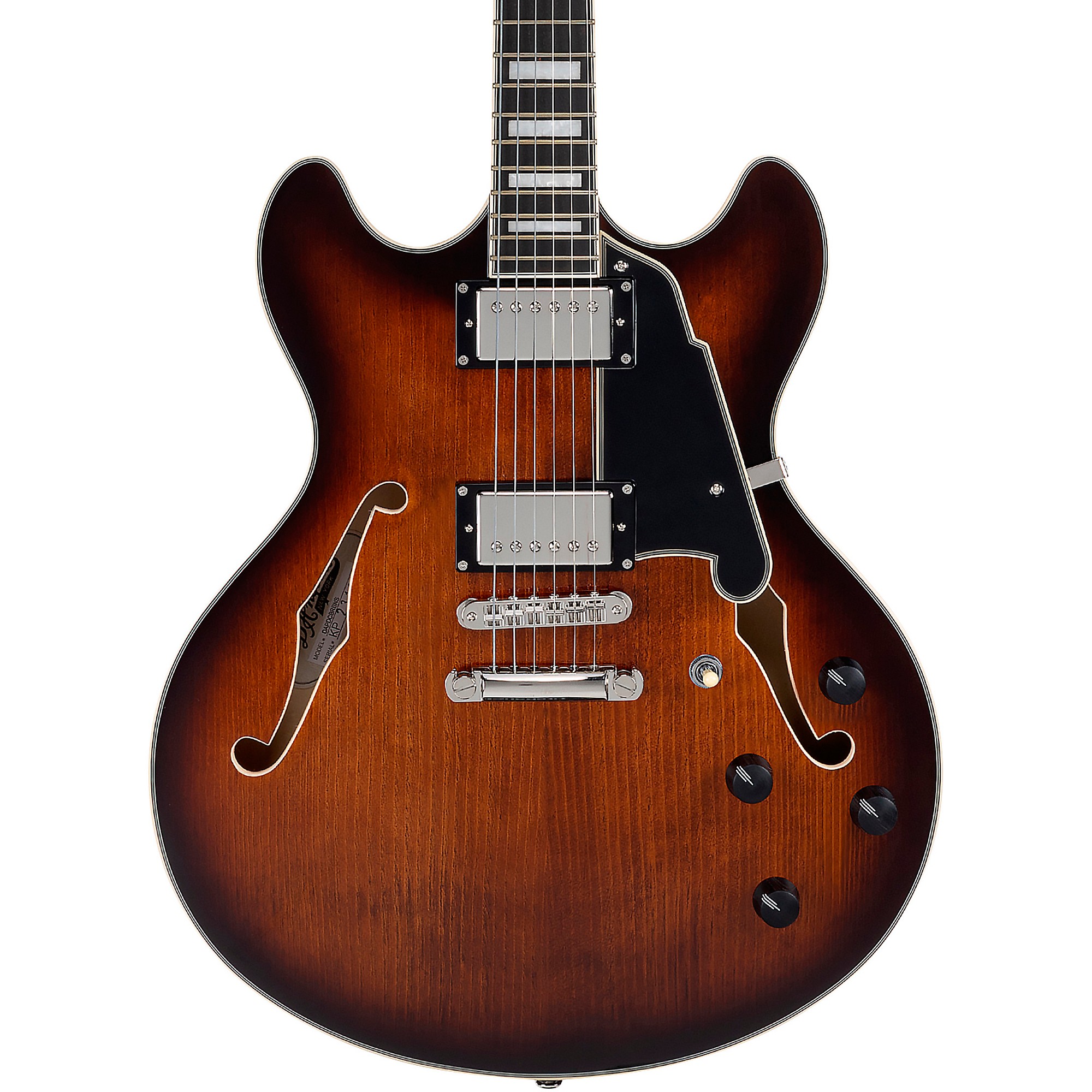 D'Angelico Premier DC Semi-Hollow Electric Guitar Brown Burst