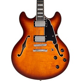 D'Angelico Premier DC Semi-Hollow Electric Guitar Sk... D'Angelico Premier DC Semi-Hollow Electric Guitar Dark Iced Tea Burst