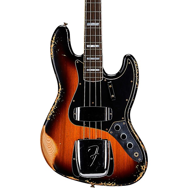 Platinum　Shop　Custom　Relic　Center　Fender　3-Color　Sunburst　Jazz　Custom　Limited-Edition　Faded　Bass　Heavy　Guitar
