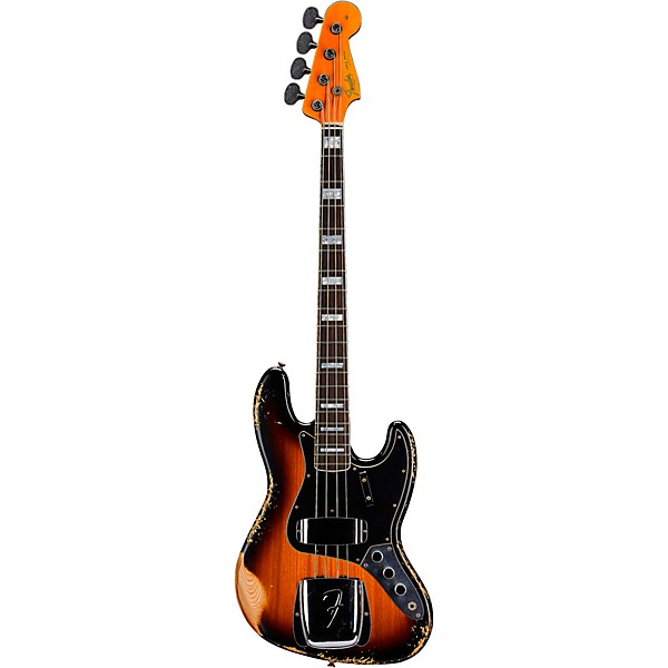 Fender Custom Shop Limited-Edition Custom Jazz Bass Heavy Relic Faded 3-Color Sunburst