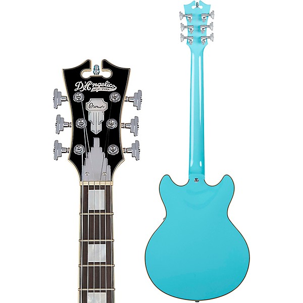 D'Angelico Premier Mini DC Semi-Hollow Electric Guitar Sky Blue