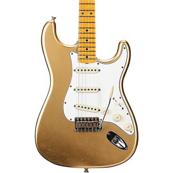 Fender Custom Shop Postmodern Stratocaster Journeyman Relic Maple Fingerboard Electric Guitar Aztec Gold