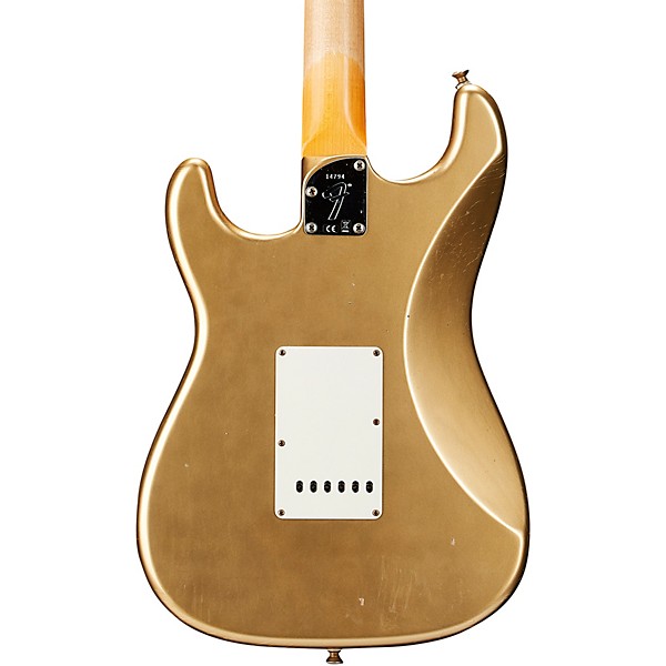 Fender Custom Shop Postmodern Stratocaster Journeyman Relic Maple Fingerboard Electric Guitar Aztec Gold