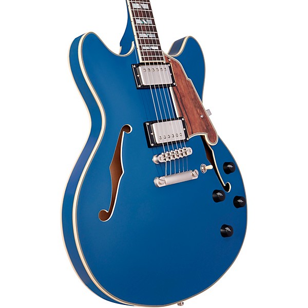 D'Angelico Deluxe Series DC Limited Edition Semi-Hollow Electric Guitar Sapphire