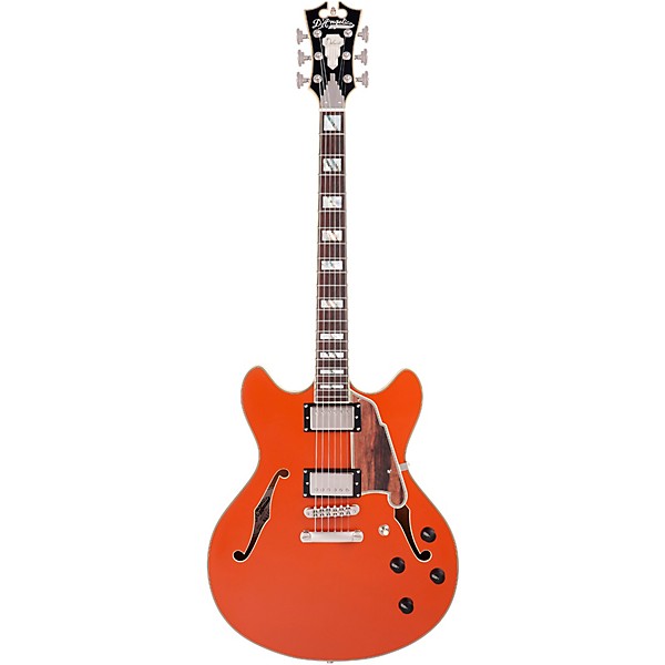 D'Angelico Deluxe Series DC Limited Edition Semi-Hollow Electric Guitar Rust