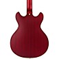 D'Angelico Deluxe Mini DC Semi-Hollow Electric Guitar Satin Trans Wine