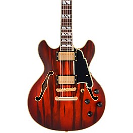 D'Angelico Deluxe Mini DC Semi-Hollow Electric Gui... D'Angelico Deluxe Mini DC Semi-Hollow Electric Guitar Satin Brown Burst