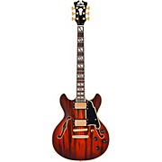 D'angelico Deluxe Mini Dc Semi-Hollow Electric Guitar Satin Brown Burst for sale