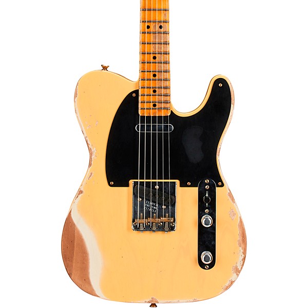 Fender Custom Shop '52 Telecaster Heavy Relic Electric Guitar Aged Nocaster Blonde