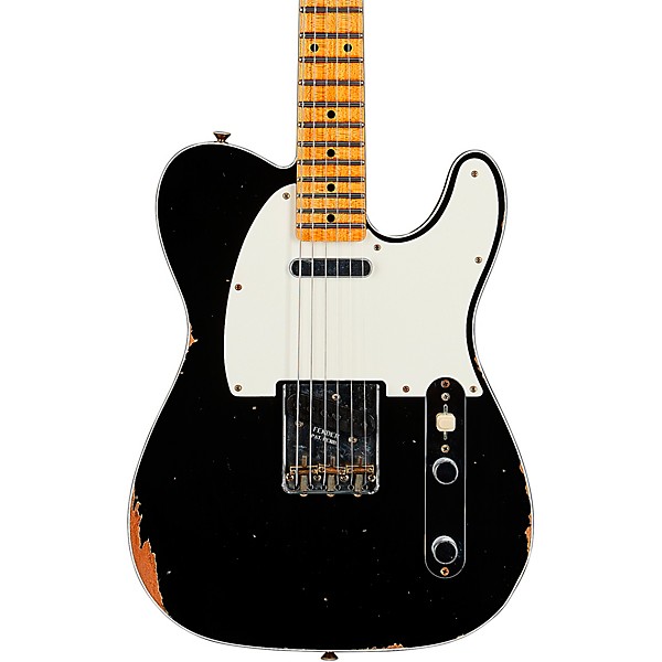 Fender Custom Shop '59 Telecaster Custom Relic Maple Electric Guitar Aged Black