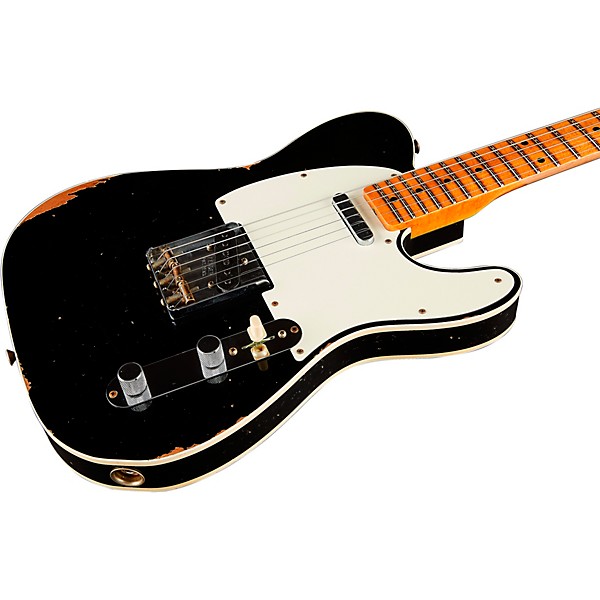 Fender Custom Shop '59 Telecaster Custom Relic Maple Electric Guitar Aged Black