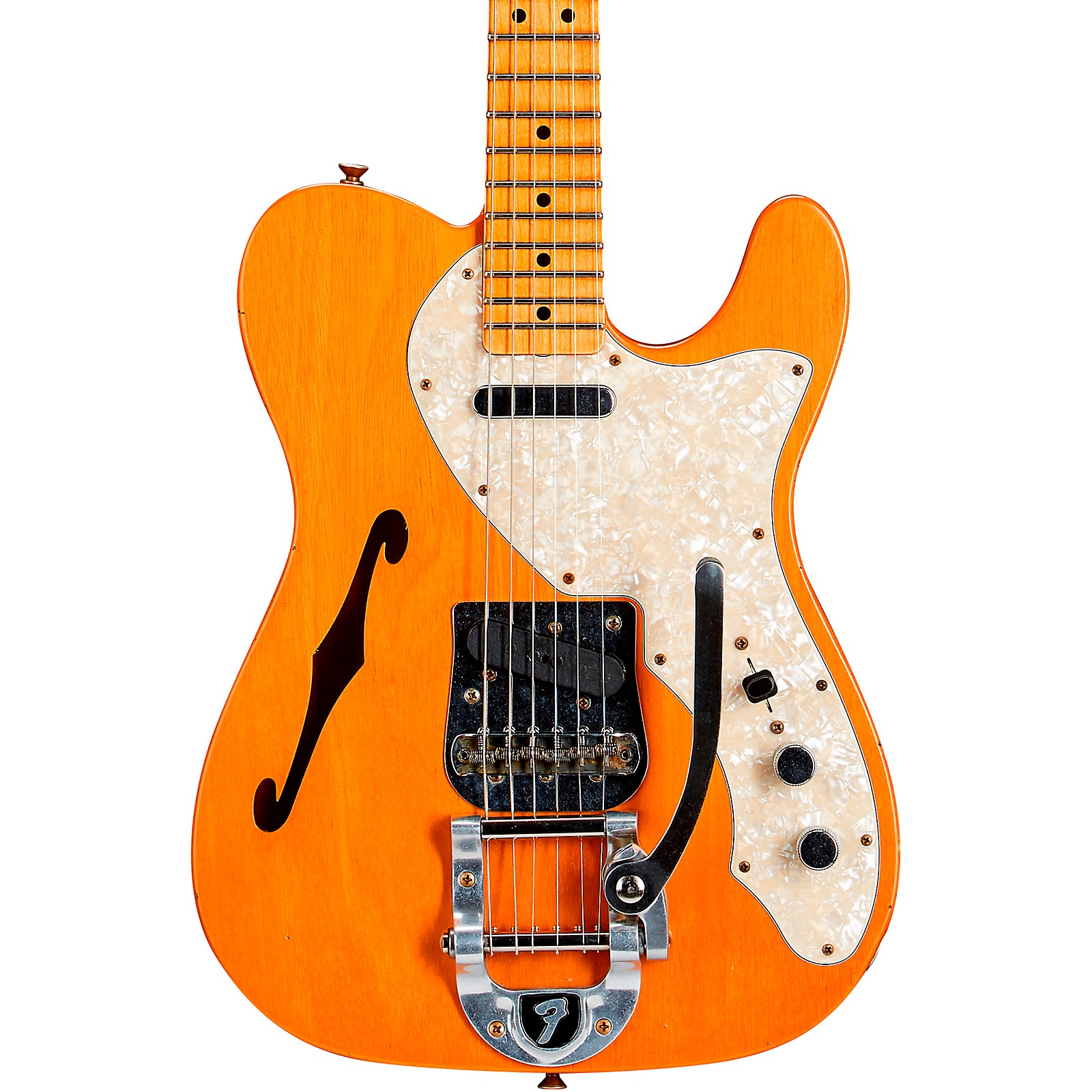 Fender Custom Shop '68 Telecaster Thinline Journeyman Relic Vintage  Kalamazoo Mahogany Electric Guitar Aged Natural