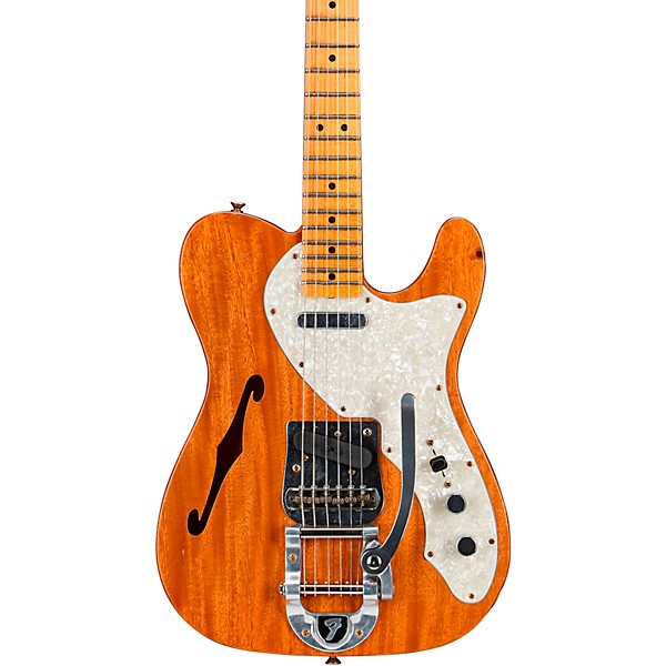 Fender Custom Shop '68 Telecaster Thinline Journeyman Relic Vintage Kalamazoo Mahogany Electric Guitar Aged Natural