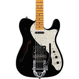 Fender Custom Shop '68 Telecaster Thinline Journeyman Relic Electric Guitar Aged Black