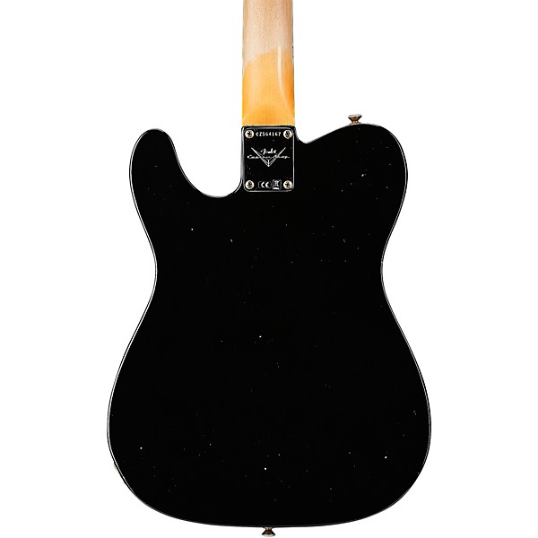 Fender Custom Shop '68 Telecaster Thinline Journeyman Relic Electric Guitar Aged Black