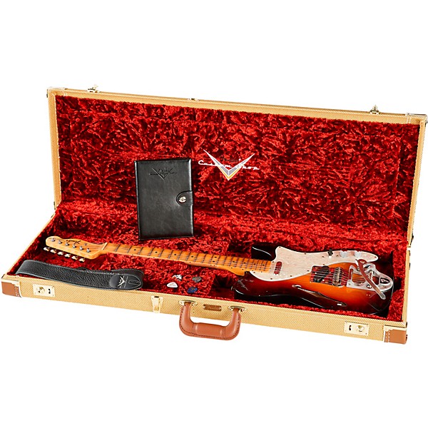 Fender Custom Shop '68 Telecaster Thinline Journeyman Relic Electric Guitar 3-Color Sunburst