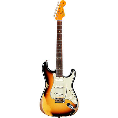 Fender Custom Shop '61 Stratocaster Heavy Relic Electric Guitar Super Faded Aged 3-Color Sunburst for sale