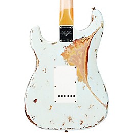 Fender Custom Shop '61 Stratocaster Heavy Relic Electric Guitar Super Faded Aged Sonic Blue over 3-Color Sunburst