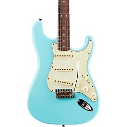 Fender Custom Shop '64 Stratocaster Journeyman Relic Electric Guitar Faded Aged Daphne Blue