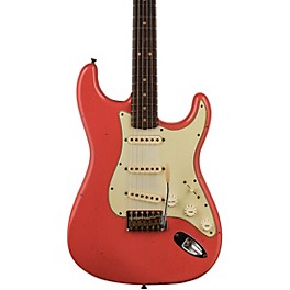 Fender Custom Shop '64 Stratocaster Journeyman Relic Electric Guitar Faded Aged Fiesta Red