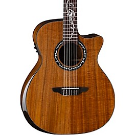 Luna Vineyard Koa Bevel Nylon-String Cutaway Acoustic-Electric Gloss Natural