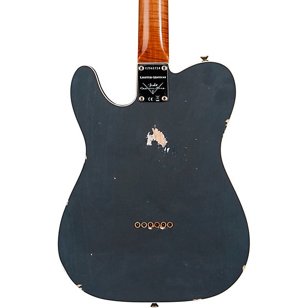 Fender Custom Shop Limited-Edition HS Telecaster Custom Relic Electric Guitar Aged Charcoal Frost Metallic