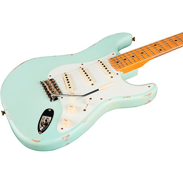 Fender Custom Shop '58 Stratocaster Relic Electric Guitar Super Faded Aged Surf Green